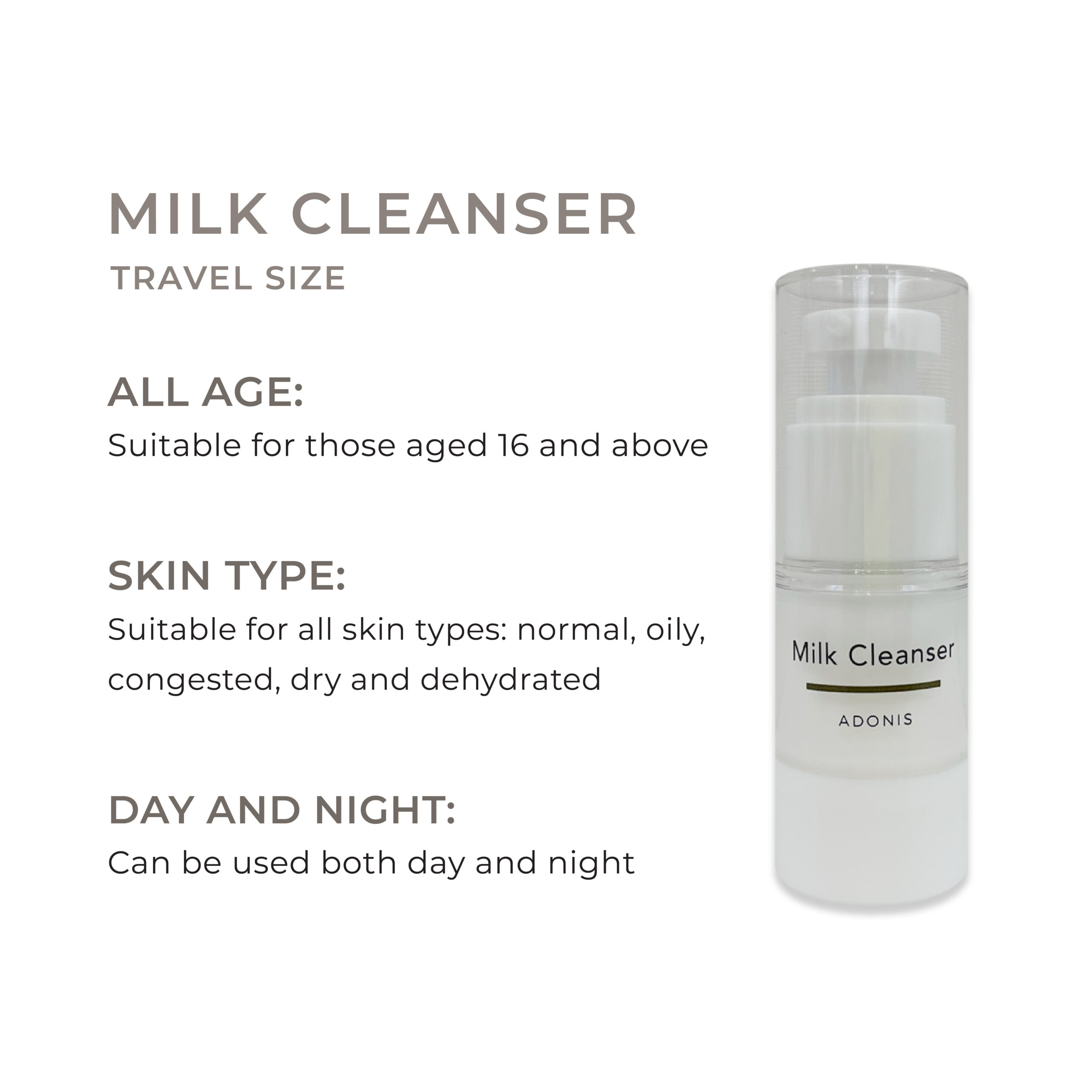 travel milk cleanser