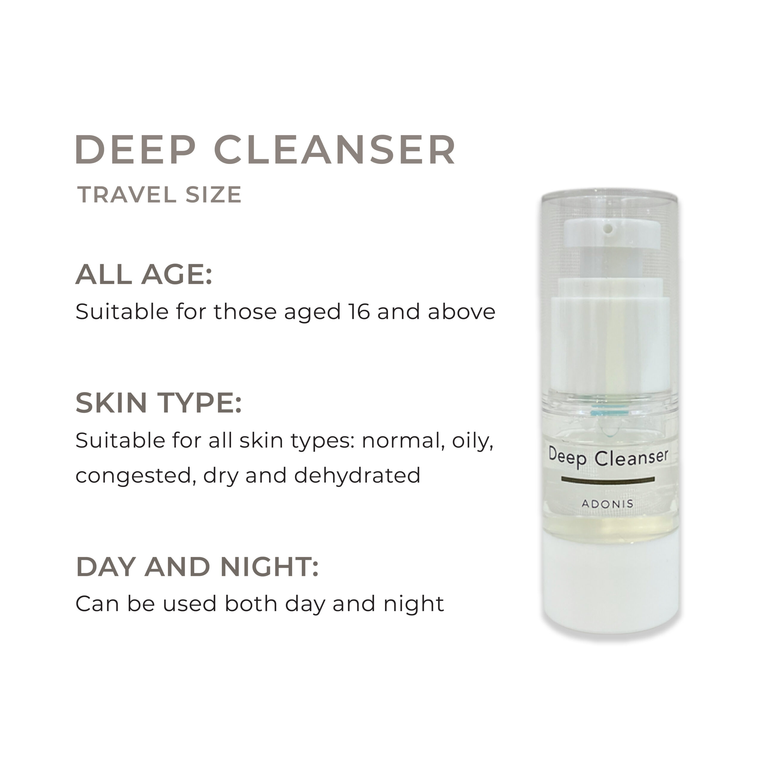 travel deep cleanser